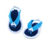 Crocheted summer flip-flops for baby boys