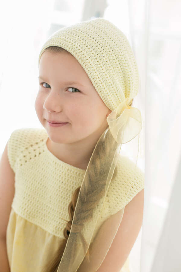 Organic cotton headband Kuma, yellow