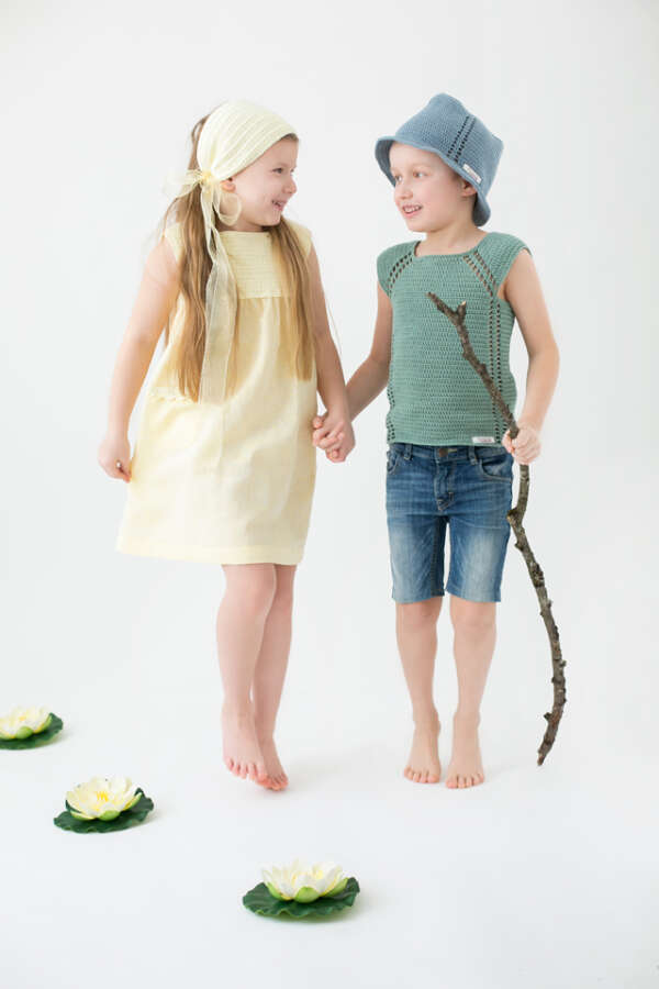 Organic cotton headband Kuma, yellow - Image 3