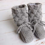 Hand knitted merino wool socks