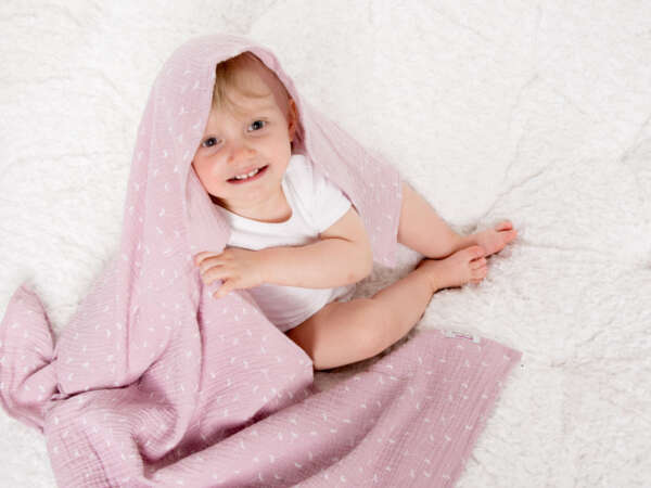 Cotton Summer Blanket, dusty pink - Image 4