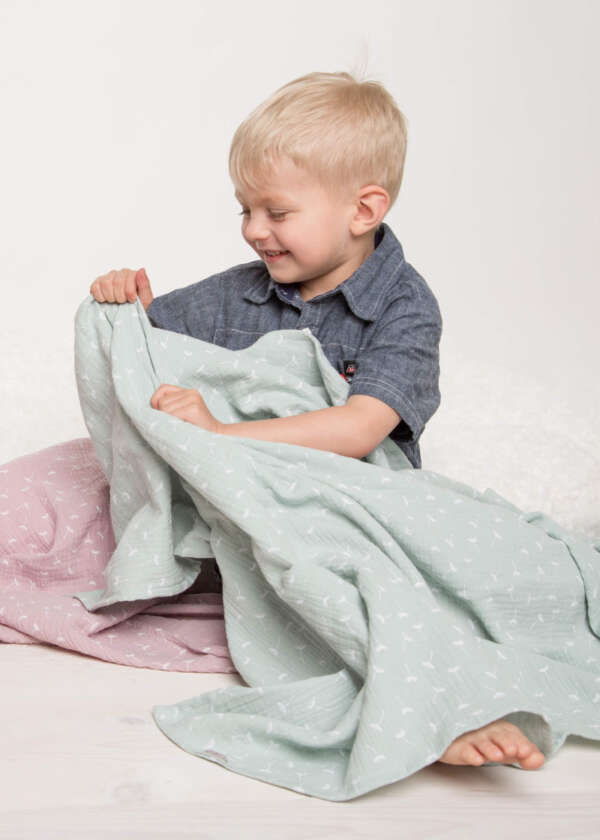 Cotton Summer Blanket, dusty pink - Image 3